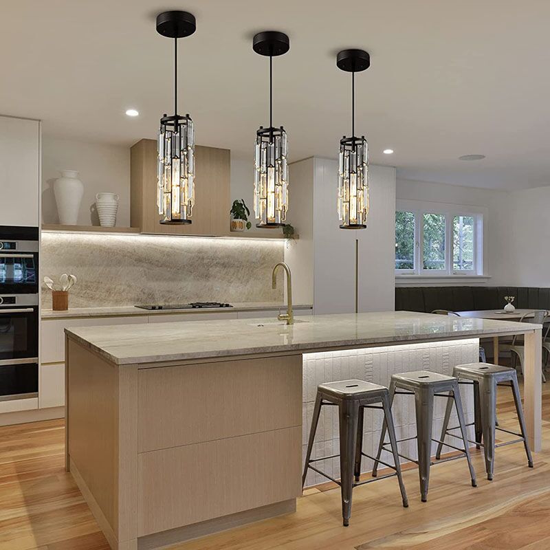 glass pendant light black