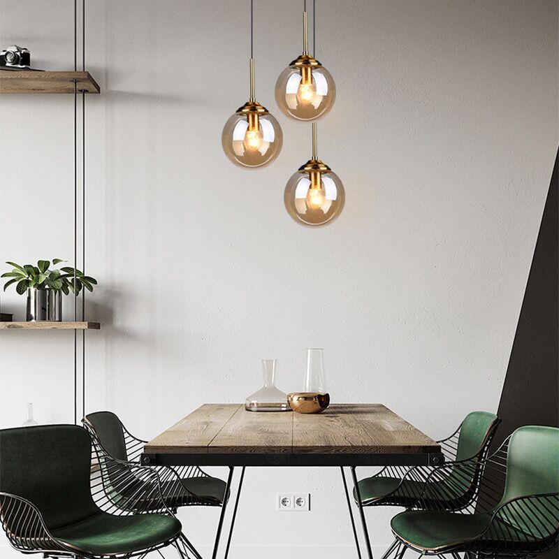 Globe Chandelier Gold for Kitchen Island