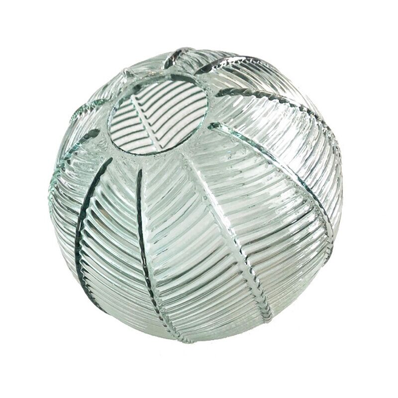 Ribbed Glass Pendant Light Fixture