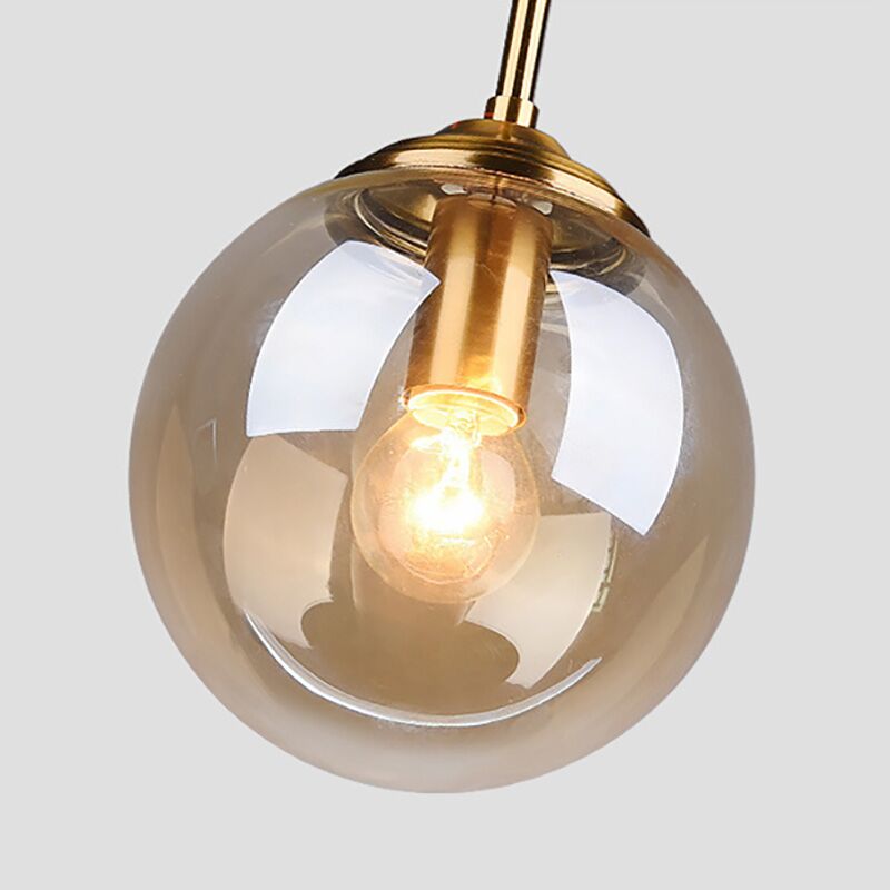 amber globe pendant light