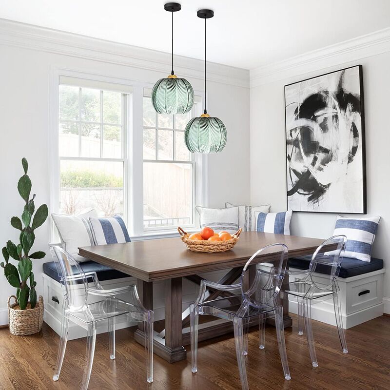 pendant light seeded glass