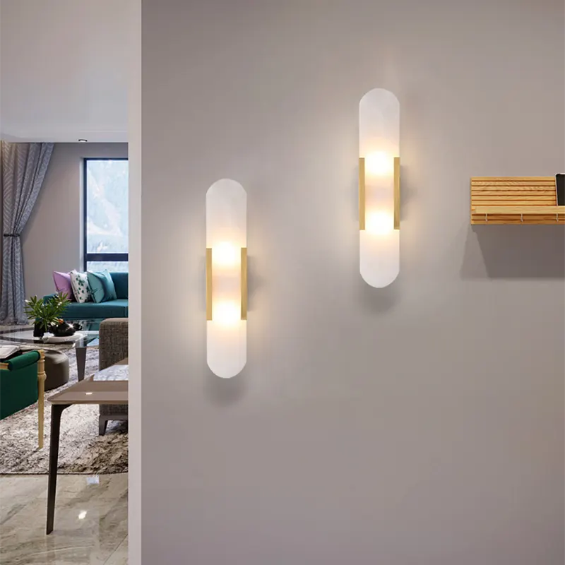 Melange Elongated Marble Wall Sconce - Image 2