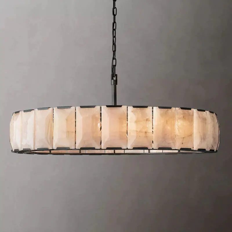 Harlow Marble Round Chandelier_3
