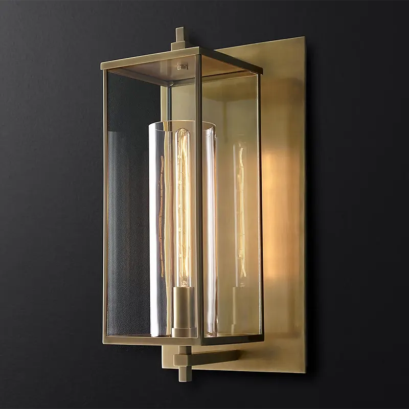 Devaux Square Grand Outdoor Wall Sconce